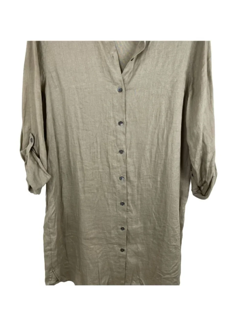 J.Jill Women Button Down Long Sleeve Linen Top Tunic Size XS